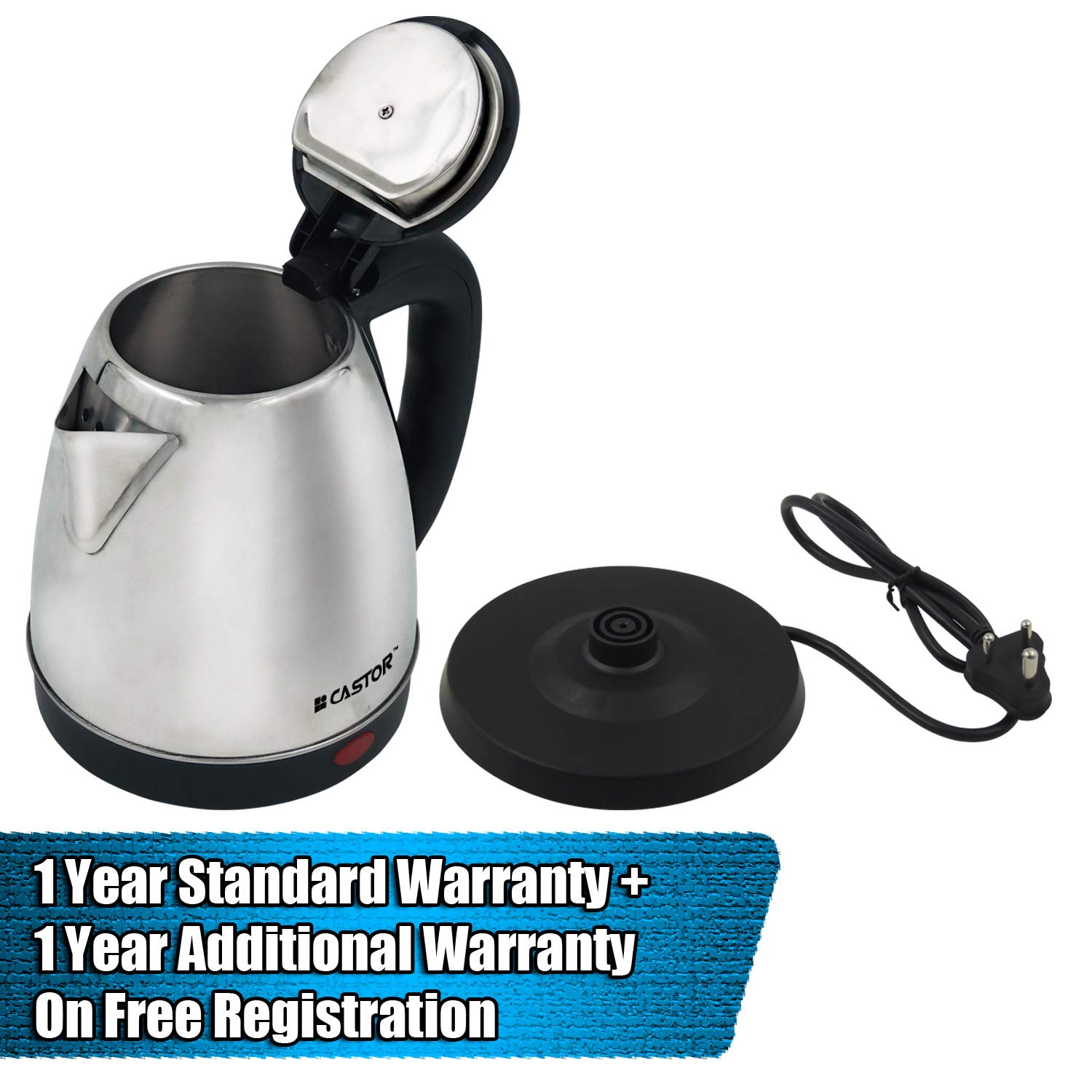 iBELL Castor CTEK15M Premium 1.5 Litre Stainless Steel Electric Kettle